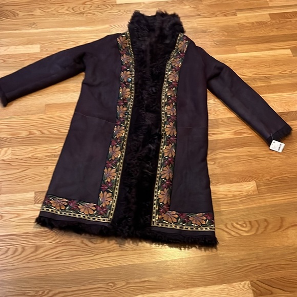 Free People x Nigel Preston Embroidered Shawl Coat Size Large NWT - Picture 6 of 16